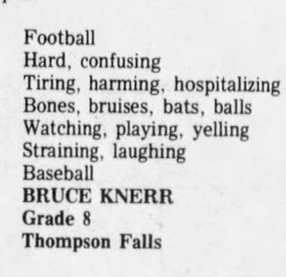 Clipping from The Missoulian